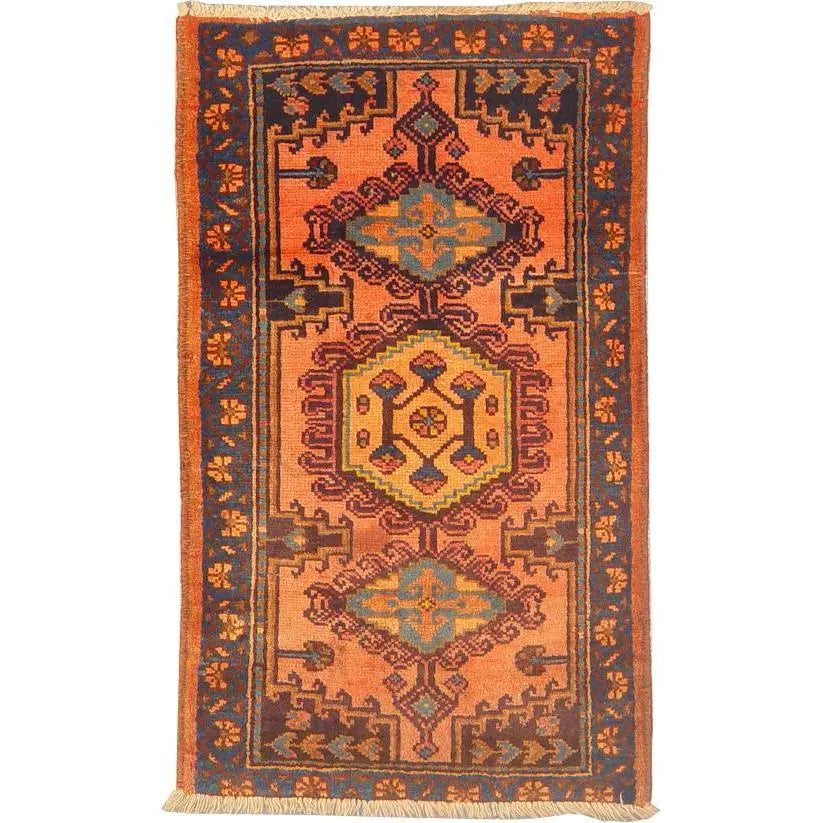 One Of The Kind Persian Hamedan Rug 2'8" x 2'0"